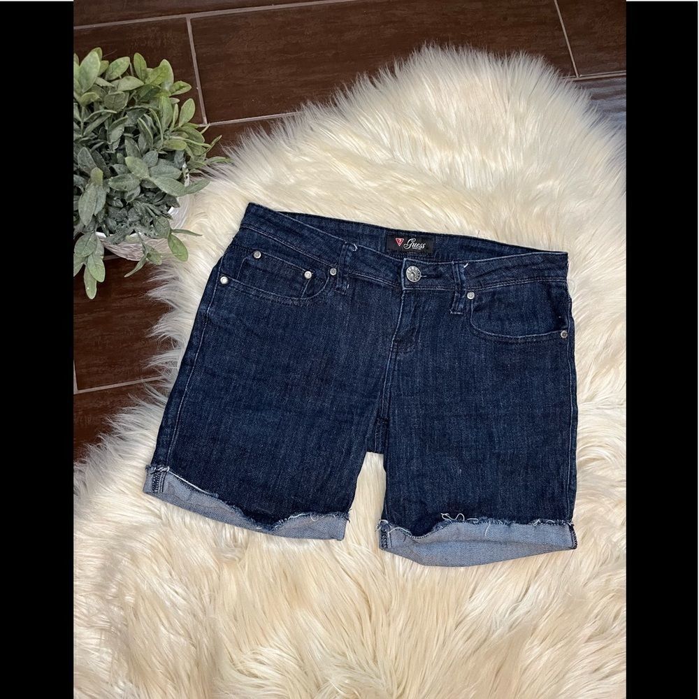 Guess denim cuffed shorts sz 28